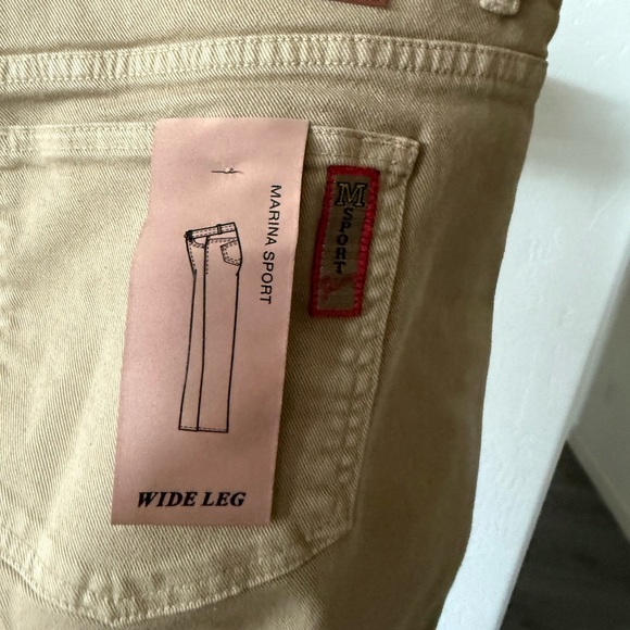Marina Sport|Women’s plus size wide leg tan khaki jeans in size 24•••NWT,Boho - Picture 10 of 16